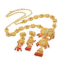 Special Luxury 24k Gold Imitation Jewelry Zircon Fashion Set 60268